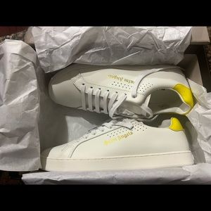 Palm Angels leather tennis sneakers yellow